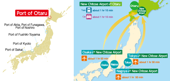 Access Map around the Port of Otaru