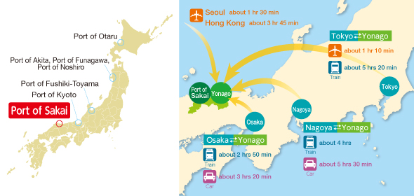 Access Map around the Port of Sakai