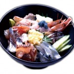 Seafood Bowl (Bowl of rice topped with Sashimi)